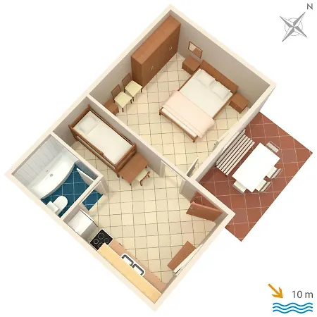 Seaside Secluded Apartments Lavdara, Dugi Otok - 434 * Sali